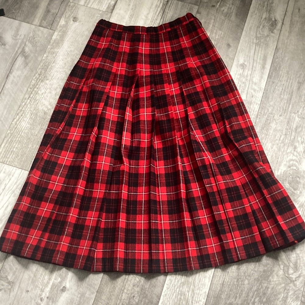 Vintage Pendleton Wool Plaid Skirt